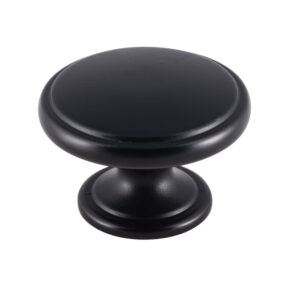 Fingertip Oxford Cupboard Knob, Matt Black