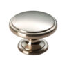 Fingertip Oxford Cupboard Knob, Satin Nickel