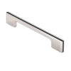 Fingertip Harris Cupboard Pull Handle (128Mm, 160Mm Or 192Mm), Polished Chrome With Black Inlay