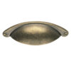 Traditional Cupboard Cup Pull Handle (64Mm C/C), Antique Brass