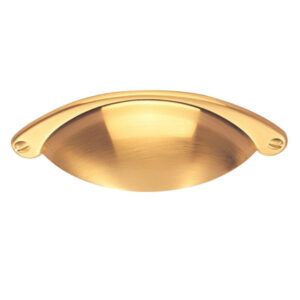 Traditional Cupboard Cup Pull Handle (64Mm C/C), Satin Brass