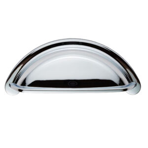 Cottage Cupboard Cup Pull Handle (76Mm C/C), Polished Chrome