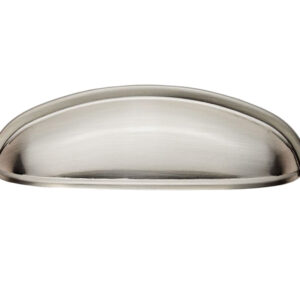 Modern Shaker Cupboard Cup Pull Handle (96Mm C/C), Satin Nickel