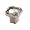 Fingertip Square Crystal Cupboard Knob (32Mm X 32Mm Or 38Mm X 38Mm), Polished Chrome