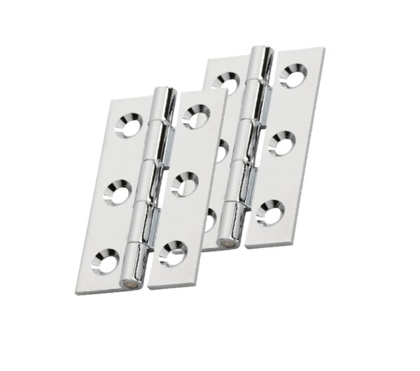 Fingertip Cabinet Hinges (50Mm X 28Mm Or 64Mm X 35Mm), Polished Chrome (Sold In Pairs)