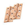 Fingertip Cabinet Hinges (50Mm X 28Mm Or 64Mm X 35Mm), Polished Copper (Sold In Pairs)