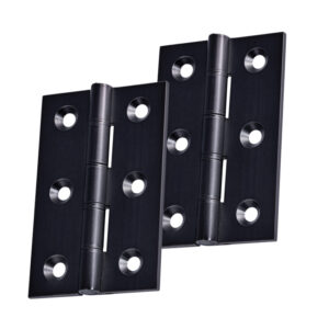 3 Inch Double Washered Hinges, Matt Black (Sold In Pairs)