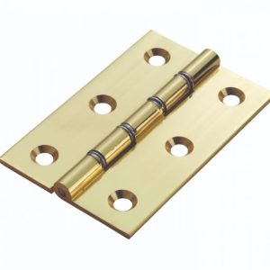 Carlisle Brass HDSW1 Hinge - Double Steel Washered Brass Butt C/W No 8 Eb Screws Polished/Lacquered