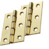 3 Inch Double Washered Hinges, Polished Brass (Sold In Pairs)