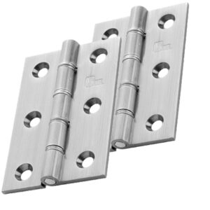 3 Inch Double Washered Hinges, Satin Chrome (Sold In Pairs)