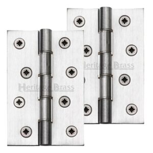 Heritage Brass 4" X 2 5/8" Heavier Duty Double Phosphor Washered Butt Hinges, Satin Chrome - (Sold In Pairs)