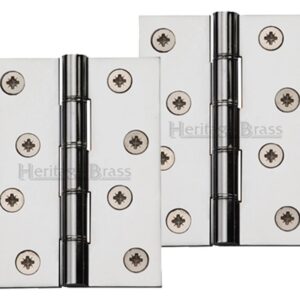 Heritage Brass 4 Inch Heavier Duty Double Phosphor Washered Butt Hinges, Polished Chrome - (Sold In Pairs)