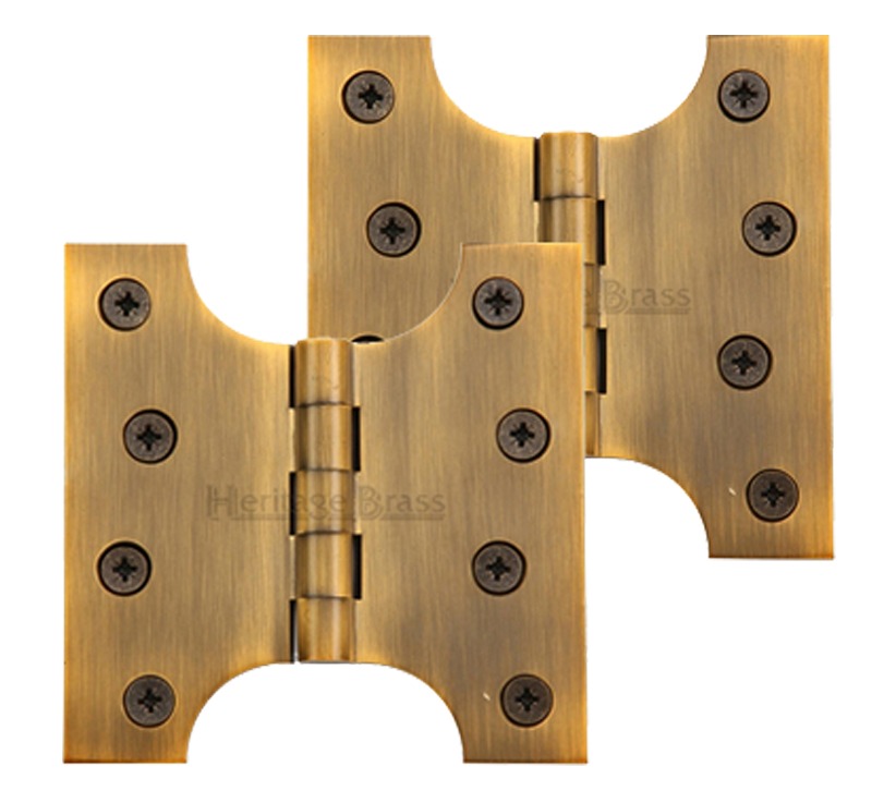 Heritage Brass 4 Inch Parliament Hinges, Antique Brass (Sold In Pairs)