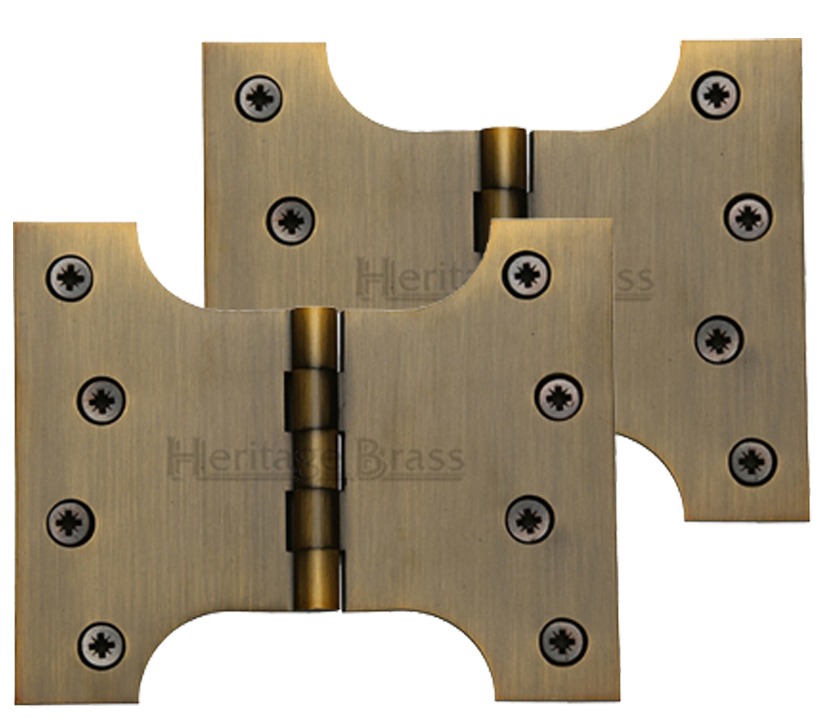 Heritage Brass 5 Inch Parliament Hinges, Antique Brass (Sold In Pairs)