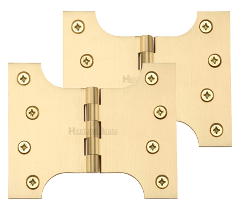 Heritage Brass 5 Inch Parliament Hinges, Satin Brass (Sold In Pairs)