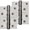 Heritage Brass 4" X 3" Ball Bearing (Steel Pin) Hinges, Polished Chrome - (Sold In Pairs)