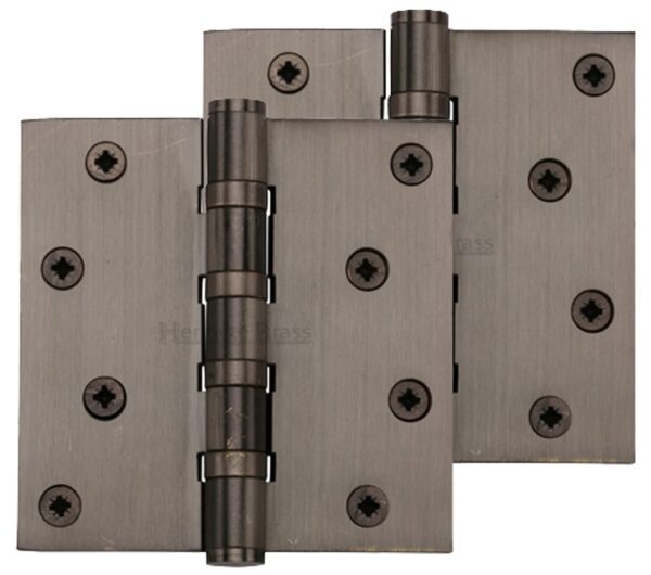 Heritage Brass 4" X 4" Ball Bearing (Steel Pin) Hinges, Matt Bronze - (Sold In Pairs)