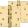 Heritage Brass 4" X 4" Ball Bearing (Steel Pin) Hinges, Satin Brass - (Sold In Pairs)