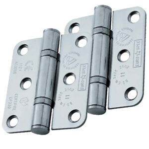 Eurospec Enduro 3 Inch Grade 11 Stainless Steel Ball Bearing Radius Hinges (Various Finishes) (Sold In Pairs)