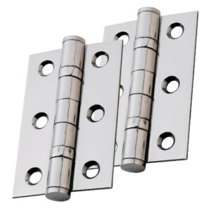 Eurospec 3 Inch Ball Bearing Hinges, Polished Chrome, Electro Brass Or Satin Nickel (Sold In Pairs)