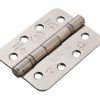 HIN14325/13BSS/R - Carlisle Brass Ball Bearing Hinge 4 x 3 x 2.5mm Grade 13 Radius (Pack of 3) Polished Stainless Steel