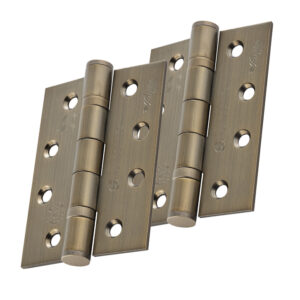 Eurospec 4 Inch Grade 13 Plain Ball Bearing Hinges, Antique Brass (Sold In Pairs)