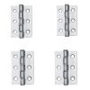 Ball Bearing Door Hinges - 72x50x2 - Polished Nickel