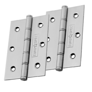 Eurospec 3 Inch Stainless Steel Washered Hinges, Polished Or Satin Stainless Steel Finish (Sold In Pairs)