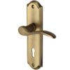 Heritage Brass Howard Antique Brass Door Handles (Sold In Pairs)