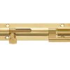 Cranked Brass Barrel Bolt Various Sizes, Polished Brass