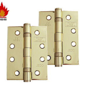 Frelan Hardware 4 Inch Ball Bearing Hinges, Polished Brass