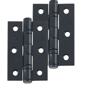 Frelan Hardware 3 Inch Ball Bearing Hinges, Black Finish (Sold In Pairs)