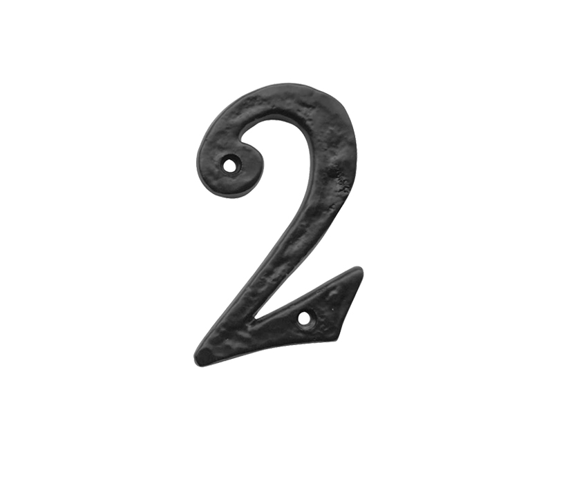 Door 0-9 Numerals (100mm Height), Black Antique