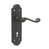 Turnberry Lever Latch Door Handle - 170x47mm - Black Antique Finish