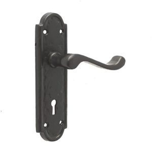 Turnberry Lever Latch Door Handle - 170x47mm - Black Antique Finish