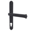 Frelan Hardware Pvcu Lever Door Handles (240Mm Backplate - 92Mm C/C Euro Lock), Black Antique