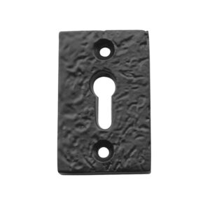 Frelan Hardware Rectangular Standard Profile Escutcheon, Black Antique