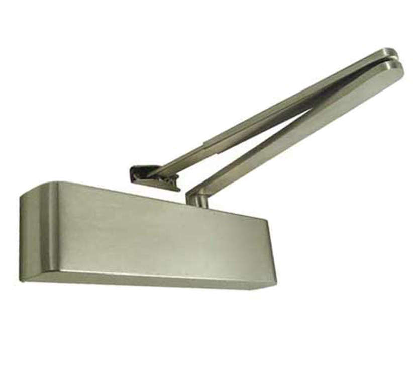 Frelan Hardware Slimline Architectural Size 2-5 Overhead Door Closer With Matching Arm (Dda Compliant), Silver Enamelled