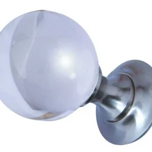 Plain Glass Mortice Door Knob Satin Chrome