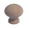 Wooden Cupboard Knob (30mm, 38mm OR 50mm), Unvarnished Wood