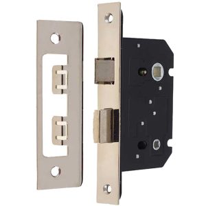 Contract Bathroom Lock (64mm OR 76mm), Nickel Plate