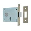 FB1 & FB2 Fire Brigade Mortice Dead Locks, Galvanised Steel