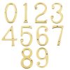 Screw Fix Numerals (0-9), Polished Brass