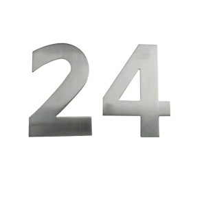 Concealed Fix Numerals (0 - 9), Satin Stainless Steel