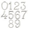 Pin Fix Numerals (0-9), Polished Chrome