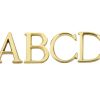 Pin Fix Letters (A-D), Polished Brass