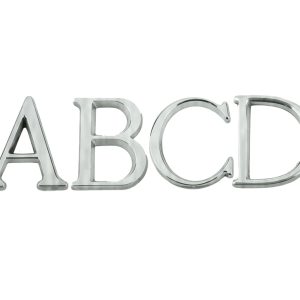 Pin Fix Letters (A-D), Satin Chrome