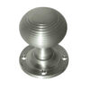 Reeded Mortice Door Knob Satin Chrome