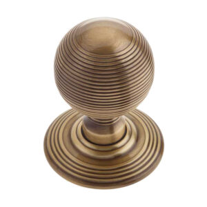 Reeded Mortice Door Knob Antique Bronze