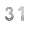 Screw Fix Numerals (0 - 9), Satin Stainless Steel